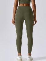Luxurious Seamless V-Waist Elastic Leggings - Perfect for Working Out and Feeling Sexy!