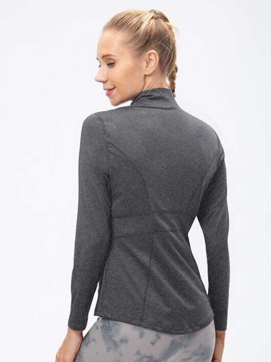 Luxurious Zippered Sportswear Jacket with Pockets for Autumn/Winter