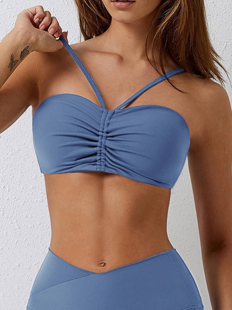 Luxuriously Soft, Adjustable Spaghetti Strap Push-Up Sports Bra - For Maximum Comfort & Support During Workouts