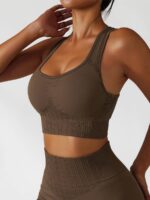Luxuriously Soft, High-Stretch Padded Square Neck Athletic Bra for Women