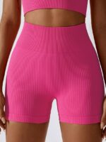 Luxuriously Soft Ribbed Scrunch Butt Yoga Shorts - Contoured for Comfort & Style