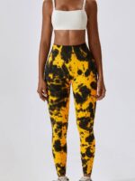 Make a Statement in These Bold Tie Dye High Waisted Scrunchy Butt Leggings - Stand Out from the Crowd!