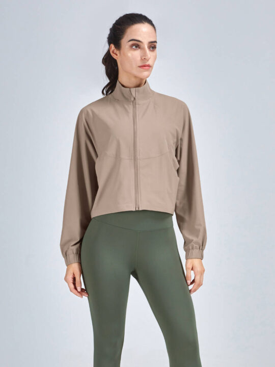 UPF 50+ Sun Protection Women's Zip-Up Cropped Jacket