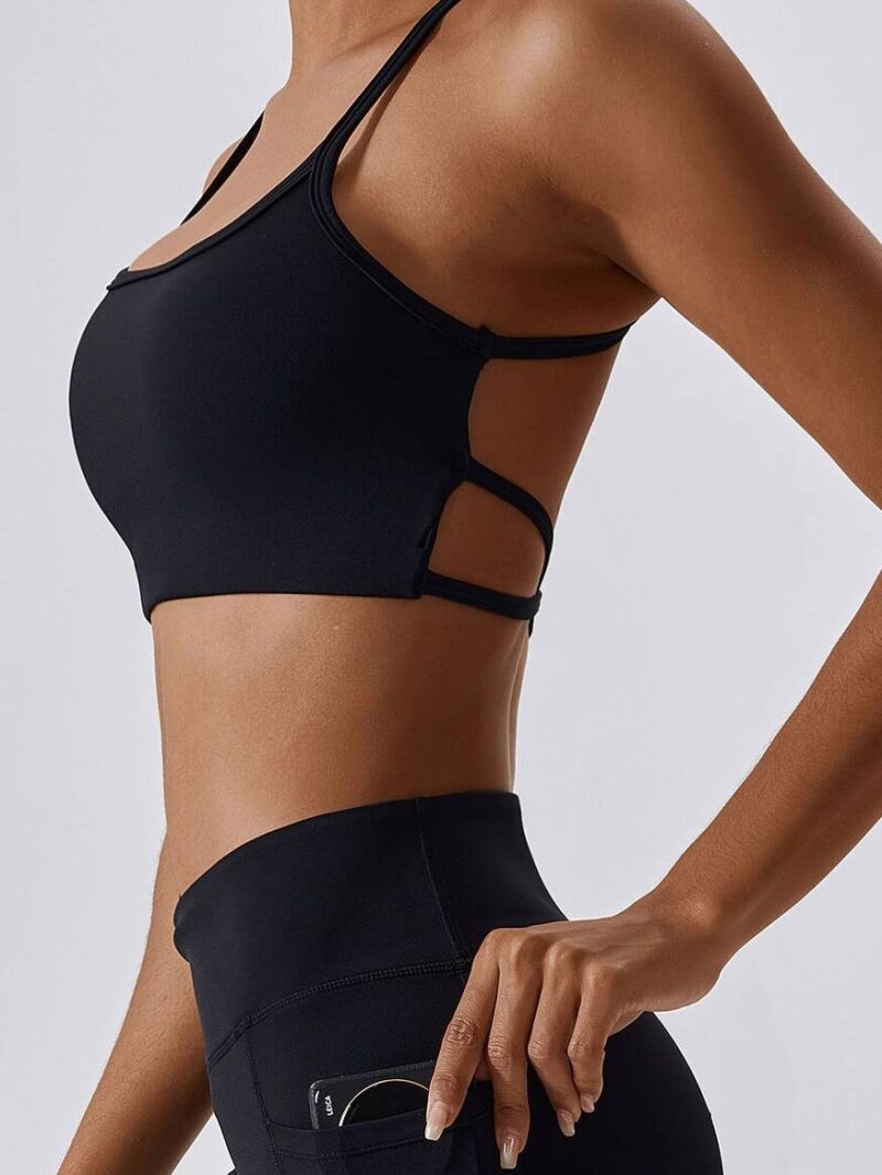 Power-Up Your Workouts: Crisscross Backless Push-Up Sports Bra - Maximum Support for Maximum Performance!