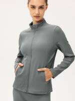 Running Women's Coat Long Sleeve Zip Winter Sports Shirt Heat Fitness Yoga Jacket Warm Gym Top Activewear Workout Clothes Woman