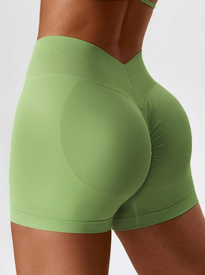 Sculpting V-Waist Booty-Lifting Scrunch Shorts - Get Ready to Work Out and Look Good!