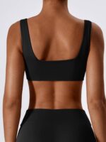 Seamless Comfort: Square Neck Push-Up Bra for Active Women