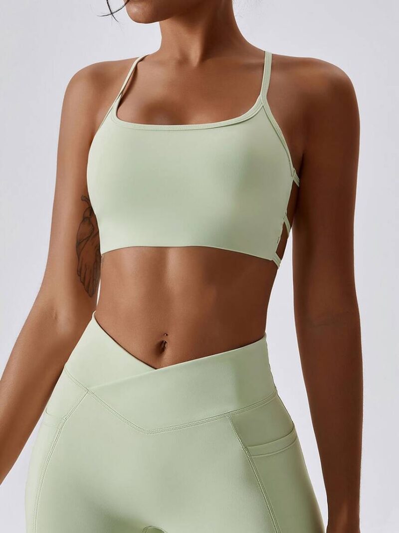 Seductive Crisscross Backless Push-Up Sports Bra - Supportive, Sexy & Breathable Activewear for Women - Perfect for High-Impact Workouts!