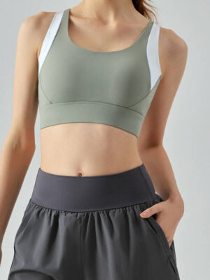 Seductive Cross-Back High Support Push-Up Sports Bra - Maximum Comfort & Support for Intense Workouts!