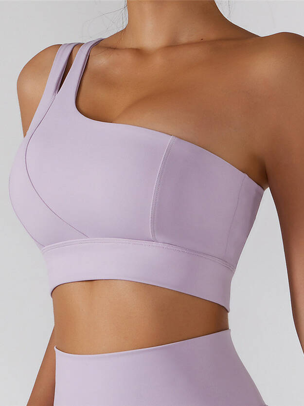 Seductive One-Shoulder High Impact Sports Bra - Sexy, Supportive, Breathable, Comfortable, Stylish, Athletic, Training, Exercise, Performance, Workout