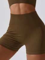 Seductive Ribbed Scrunch Butt Yoga Shorts - Show Off Your Curves with Style!