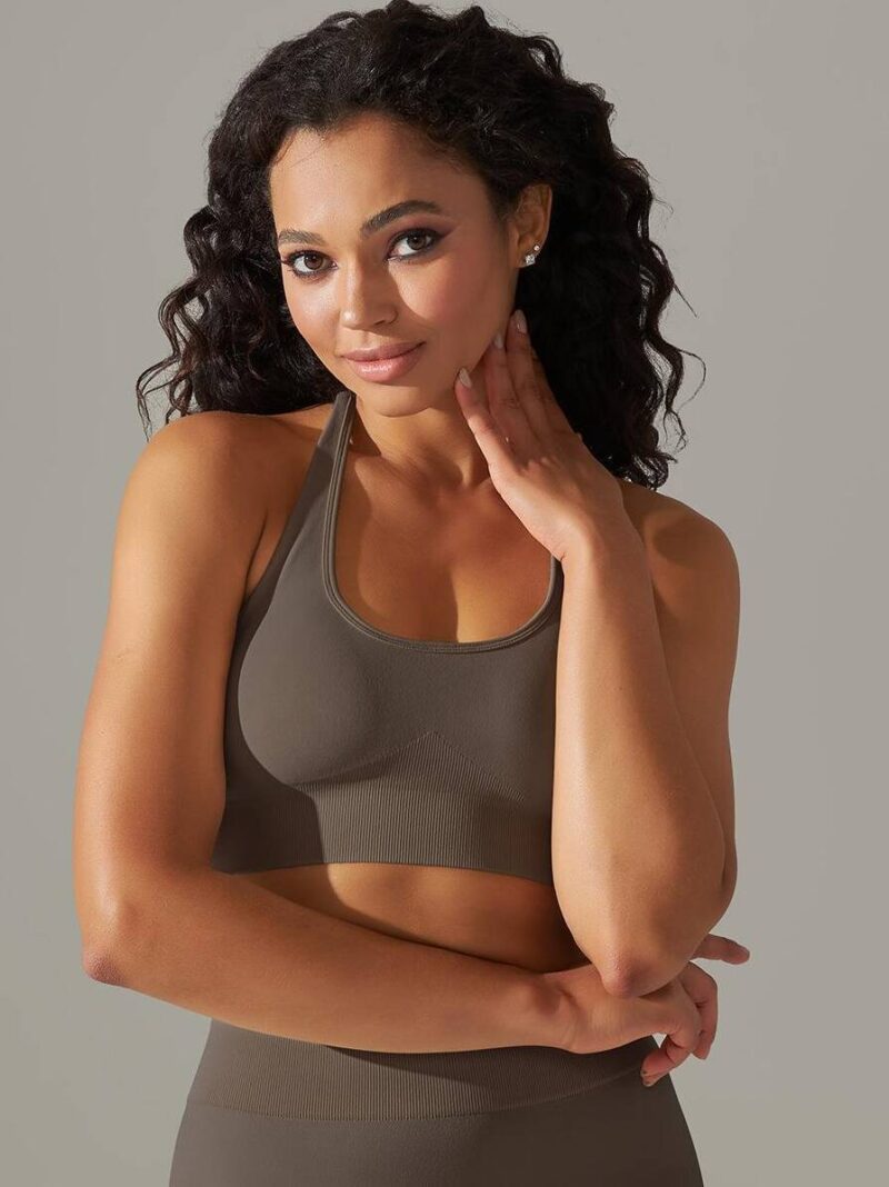 Sensational Halterneck Push-Up Sports Bra - Get Ready to Feel Sexy and Supportive!