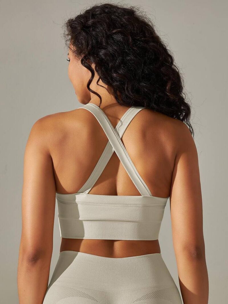 Sensual Cross-Back High-Impact Workout Bra | Supportive Fitness Crop Top | Sexy Gym Bra