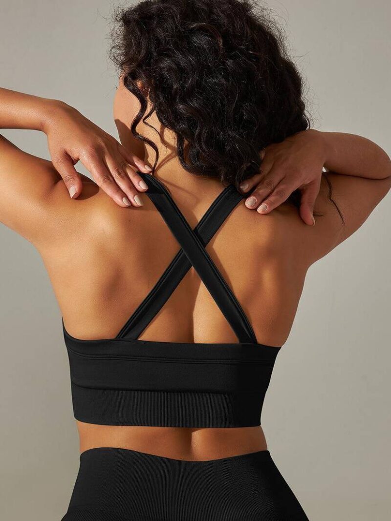 Sensuous Cross-Back Supportive High-Impact Workout Bra - For Maximum Performance & Comfort!