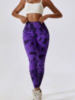 Sensuous, Swirly Tie-Dye High Waisted Scrunchy Butt Leggings - Flaunt Your Curves!
