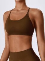 Sexy Cross Back Backless Sports Bra - Supportive & Breathable Yoga Bra for Women - Perfect for Running, Gym, or Any Outdoor Activity!
