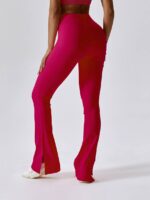 Sexy High-Waisted Ribbed Flare Bottom Leggings - Flaunt Your Curves!