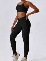 Sexy Ribbed V-Waist Scrunch Butt Leggings - Curve-Enhancing, Booty-Lifting, Comfort-Stretch Tights - Show Off Your Assets!