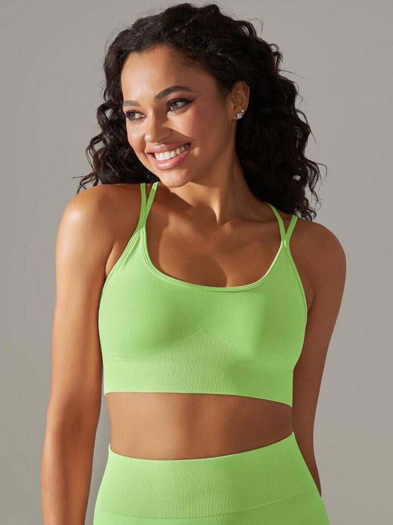 Sexy Strappy Back Push-Up Sports Bra for Yoga and Fitness | Boost Your Bust and Look Hot!