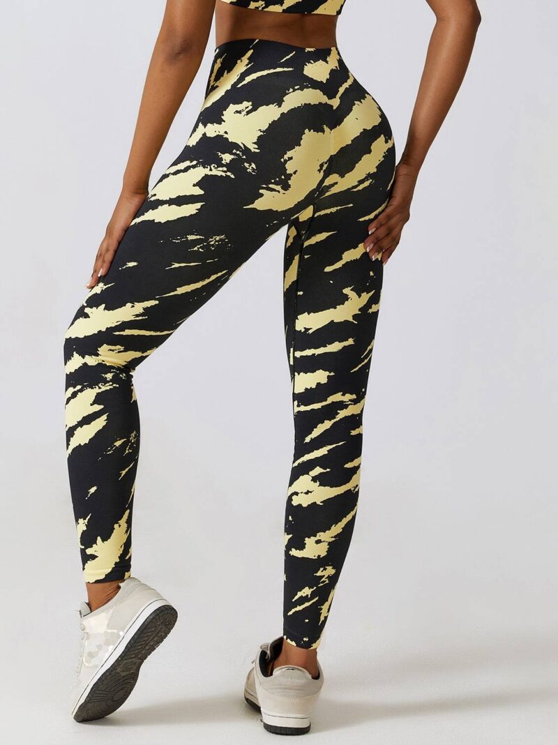 Sexy Tie-Dye High-Waisted Yoga Leggings with a Scrunch Booty Look