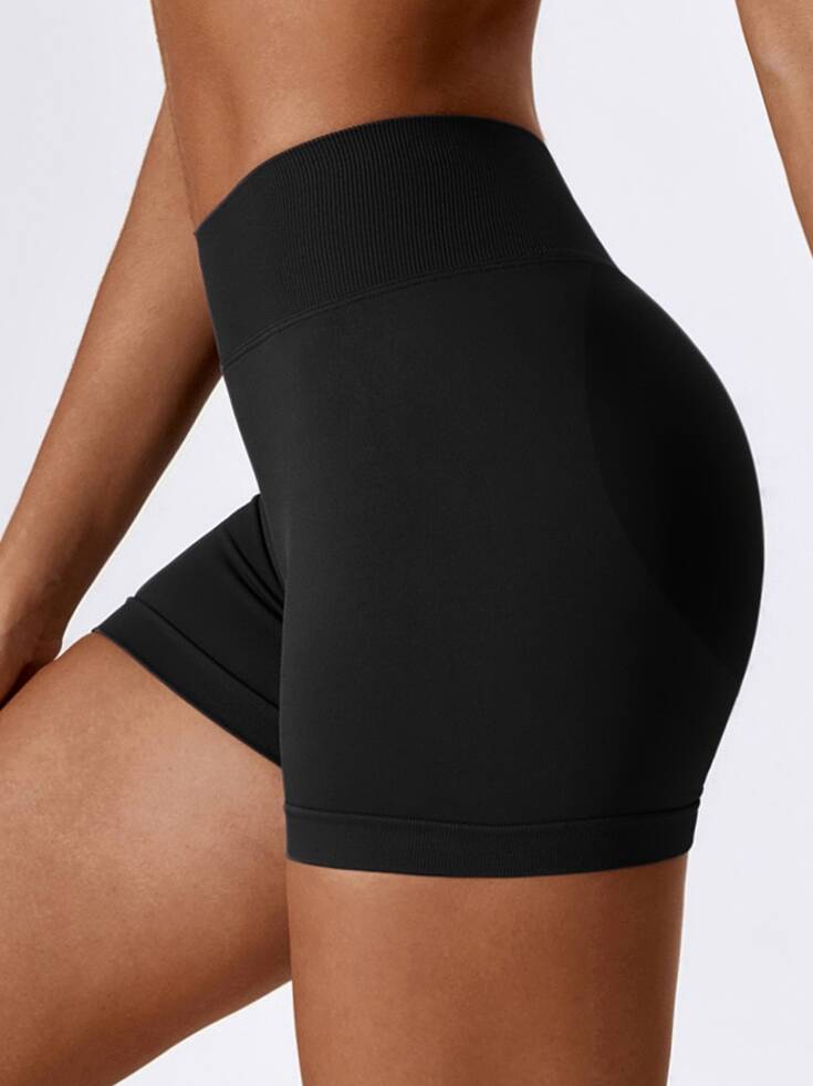 Shape-Enhancing V-Waist Fitness Shorts - Scrunch & Lift Your Booty!