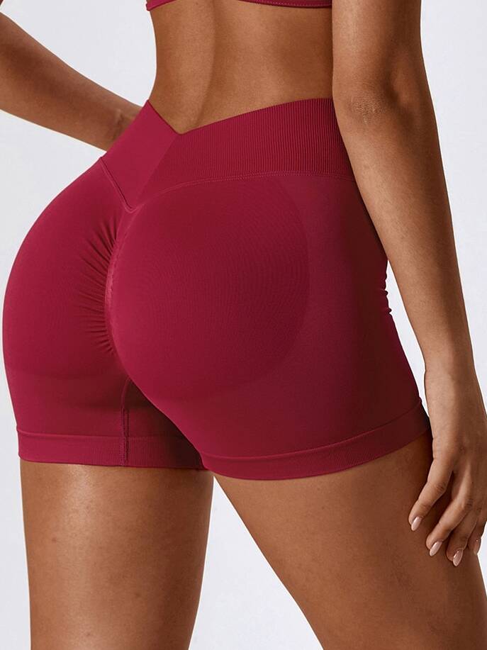 Shape Your Booty with V-Waist Workout Scrunch Butt Shorts - Enhance Your Curves & Get Fit!