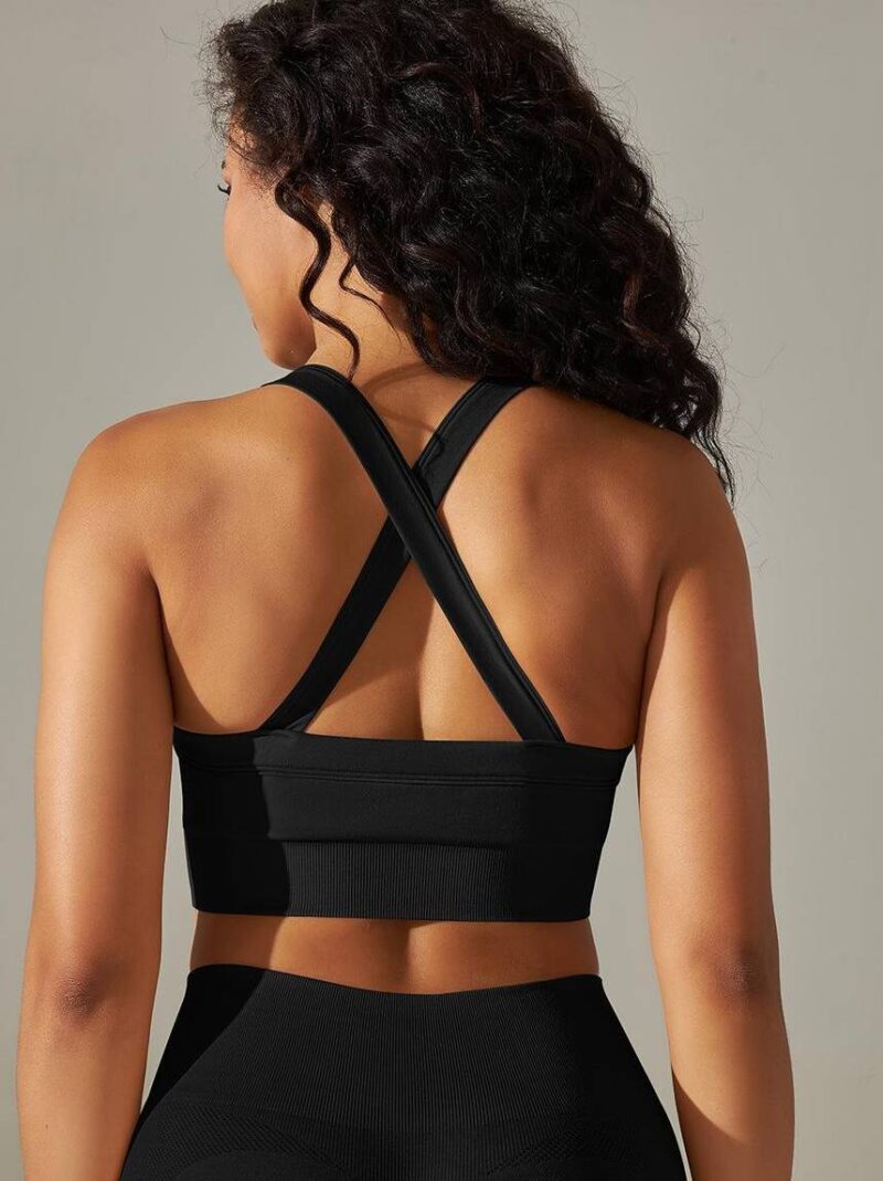 Sizzle & Support: Cross Back High Impact Sports Bra for Maximum Comfort & Sexy Style