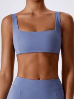 Sleek & Supportive Seamless Square Neck Push-Up Sports Bra - For Maximum Comfort & Performance!