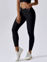 Soft, Stretchy, Seamless Elastic V-Waist Leggings - Perfect for Exercising & Lounging in Style!