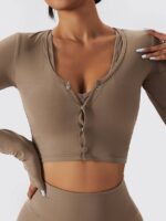 Speed-Drying Long-Sleeve Cropped Yoga Cardigan - Get Ready to Sweat!