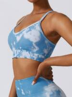 Stylish Tie-Dye Push-Up Sports Bra - Perfect for Fitness and Everyday Wear