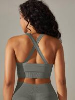 Sultry Cross-Back High Impact Sports Bra for Ultimate Comfort and Support During Intense Workouts
