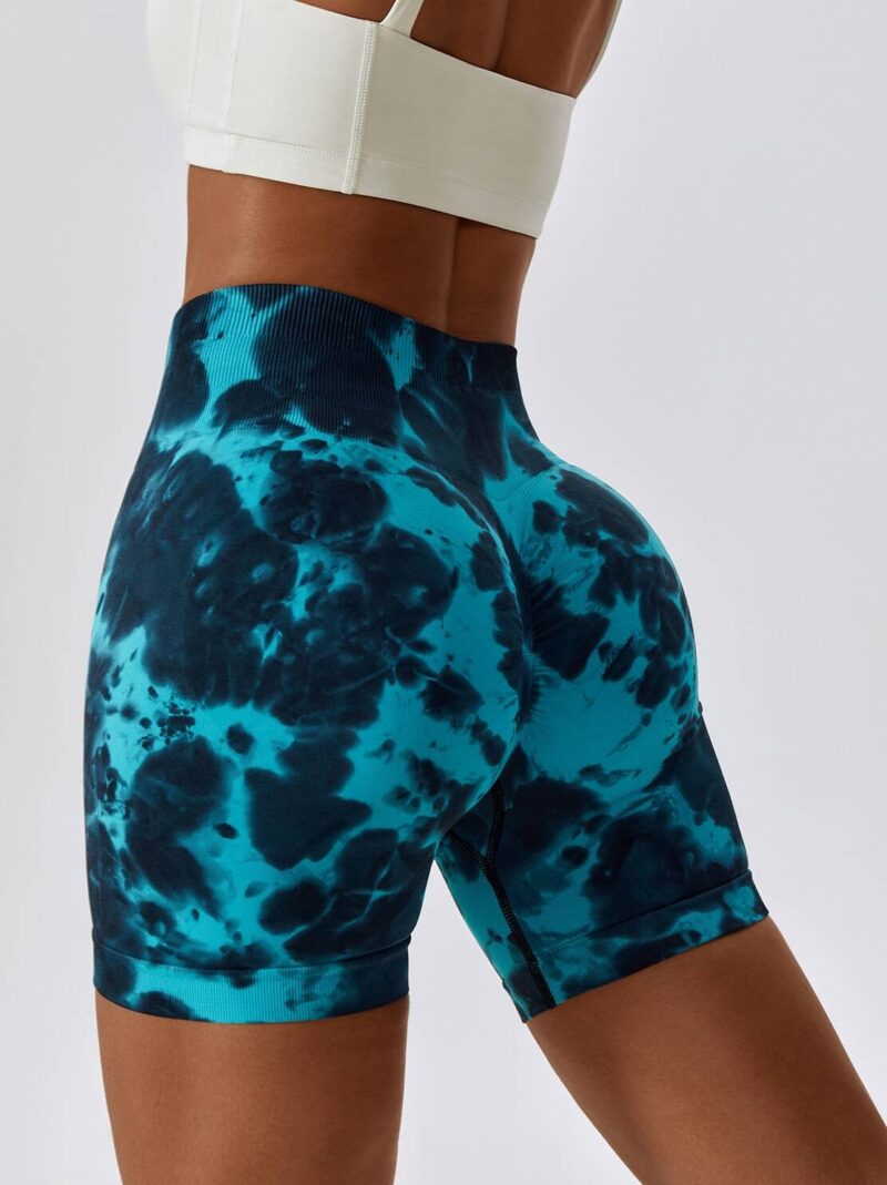 Summer Ready Tie Dye High Waisted Scrunch Butt Shorts - Flaunt Your Curves!