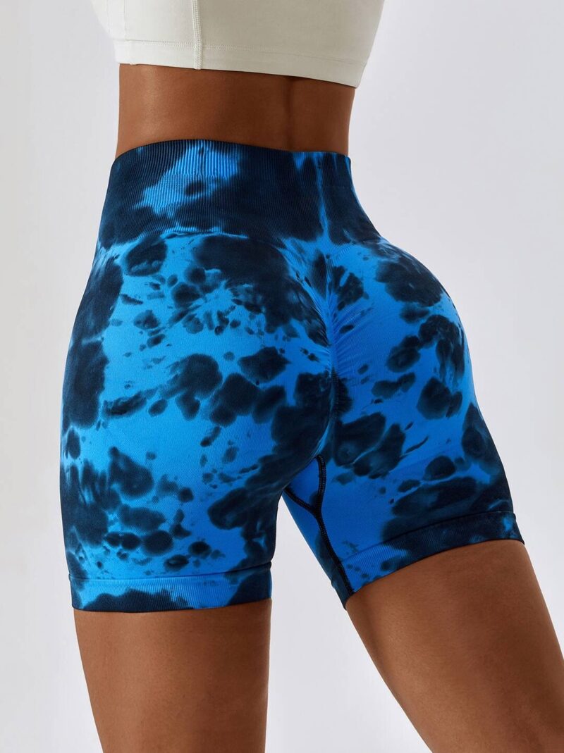 Tie Dye High Rise Scrunch Butt Shorts - Show Off Your Flair with Colorful Style