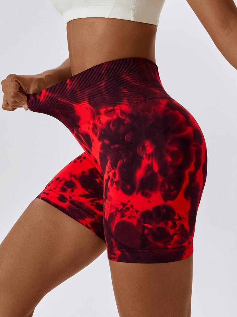 Tie-Dye High-Waisted Scrunchy Booty Shorts - Flaunt Your Curves & Feel Sexy!