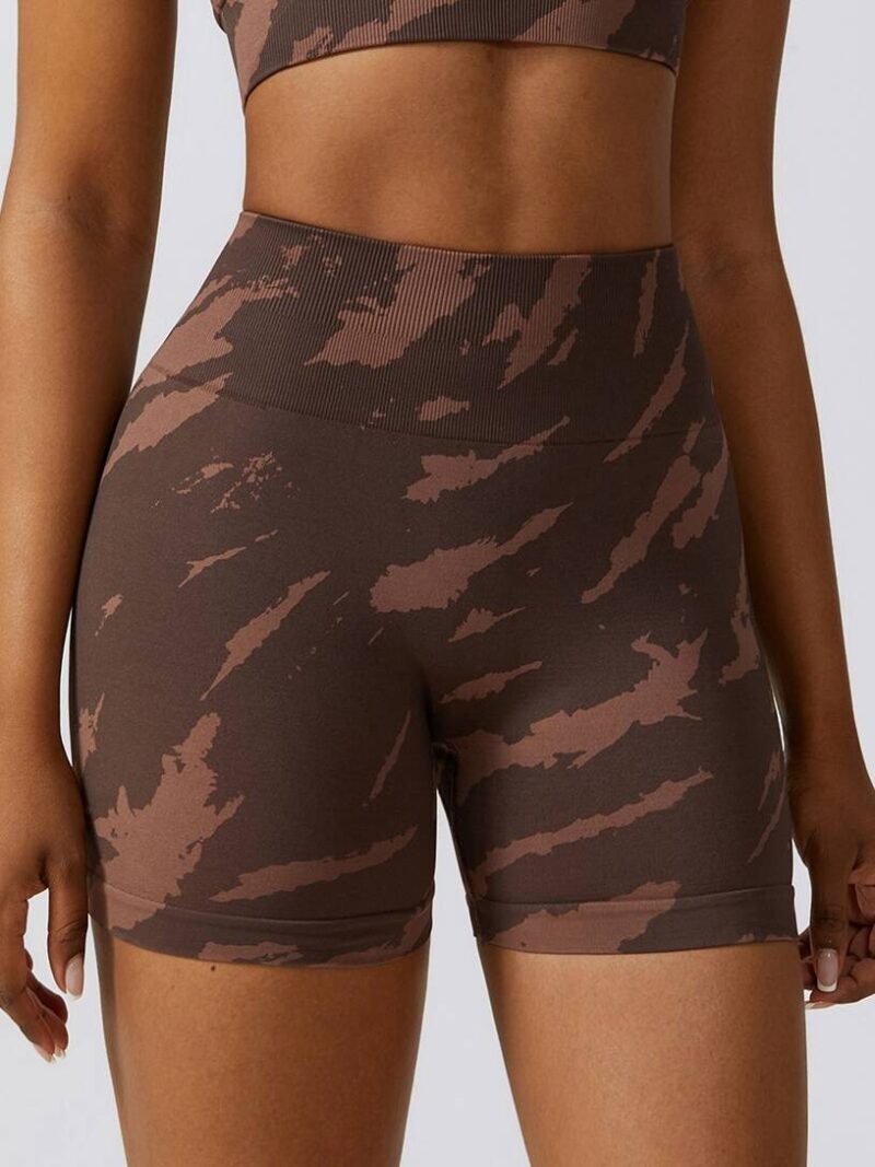 Tie-Dye Scrunch Butt High-Waisted Yoga Shorts - Get Your Booty Ready for Yoga!