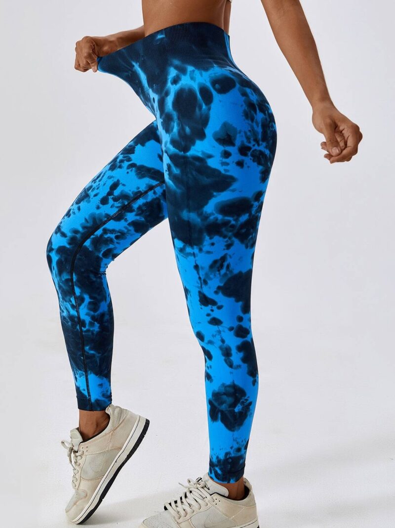 Tie-Dyed High-Waisted Scrunchy Booty Leggings - Get Your Groove On!