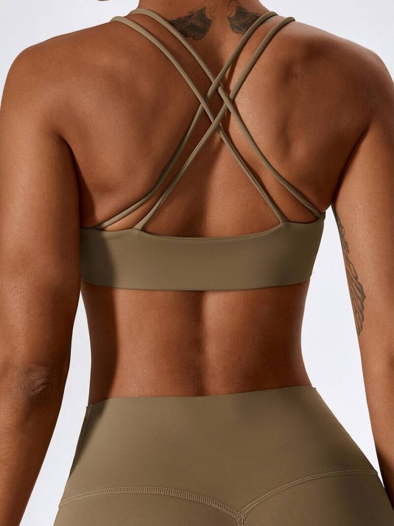 Womens Double Strap Crossback Sports Bra: Maximum Support for Maximum Performance - Version 2!