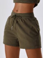 Womens Fall Drawstring Athletic Shorts - Loose Cut for Comfort & Style!