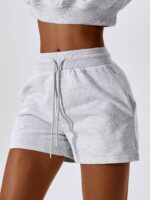 Womens Fall Drawstring Athletic Shorts - Loose Fit for Comfort and Style