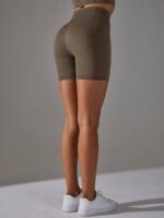 Womens High-Rise Compression Yoga Shorts - Slim Fit and Breathable for Maximum Comfort