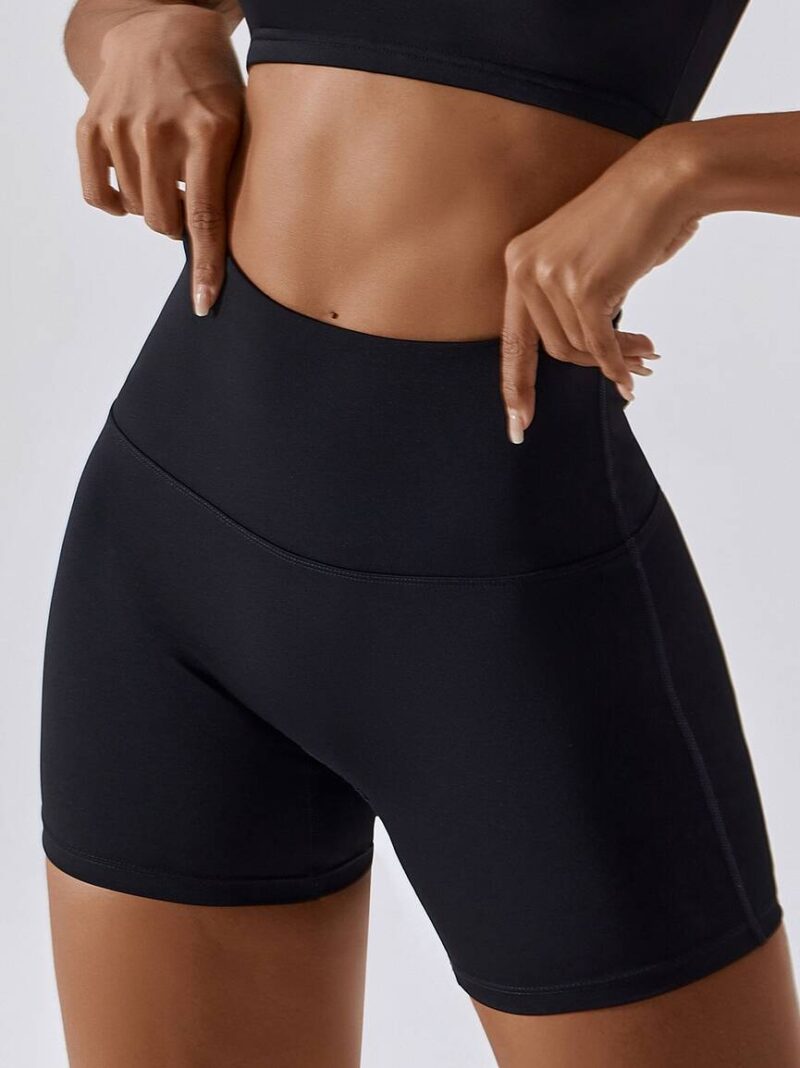 Womens Sexy High-Waisted Seamless Booty Shorts with Scrunch Butt Design for a Flattering Fit