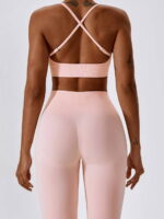 Set

Be Ready to Move in Comfort & Style with this 2-Piece Set of Cross-Back Sports Bra & High-Waist Scrunch-Butt Leggings!