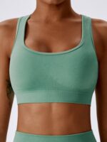 Athleisure Racerback Push-Up Sports Bra for Women - Stylish and Supportive Yoga Top