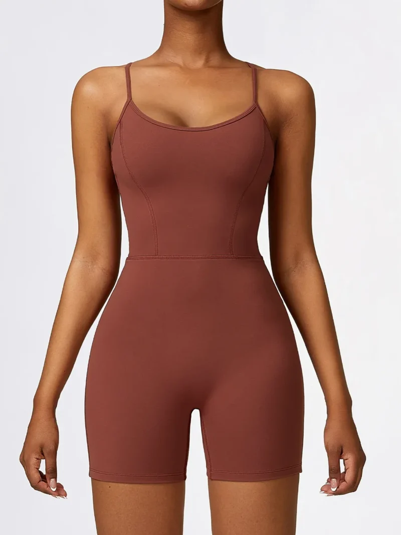 Comfortable Backless Yoga Jumpsuit with Adjustable Straps - Perfect for Any Workout!