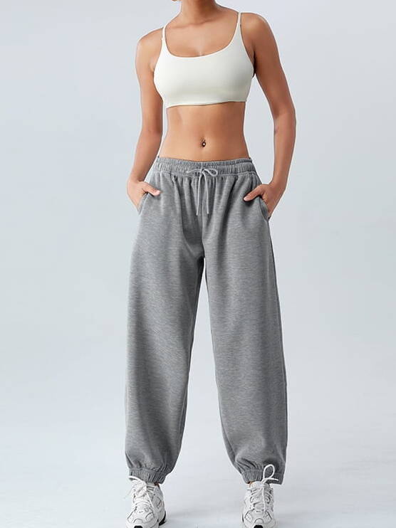 Cozy Womens High-Waisted Loose Fit Sports Pants - Perfect for Autumn/Winter!