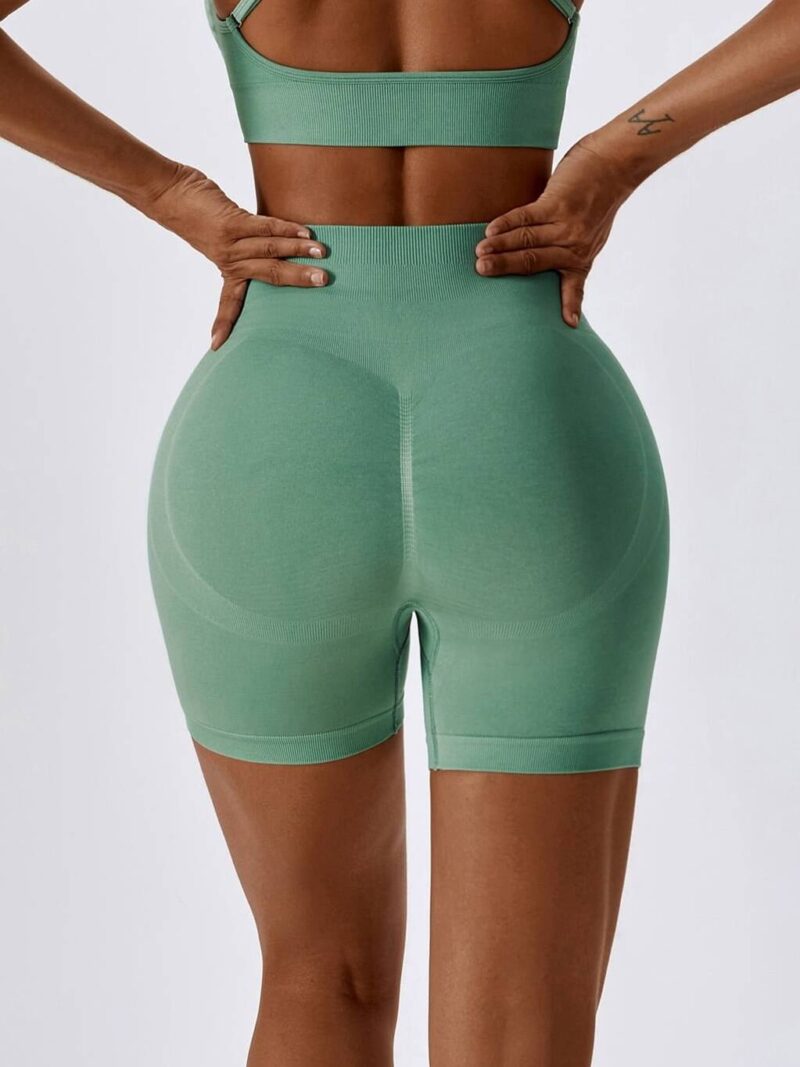 Fashion-Forward High-Waisted Scrunch Butt Yoga Shorts with Contoured Booty for a Flattering Fit
