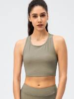 High-Performance Womens Ribbed Racerback Tennis Cropped Top - Rise to the Challenge and Show Off Your Style!