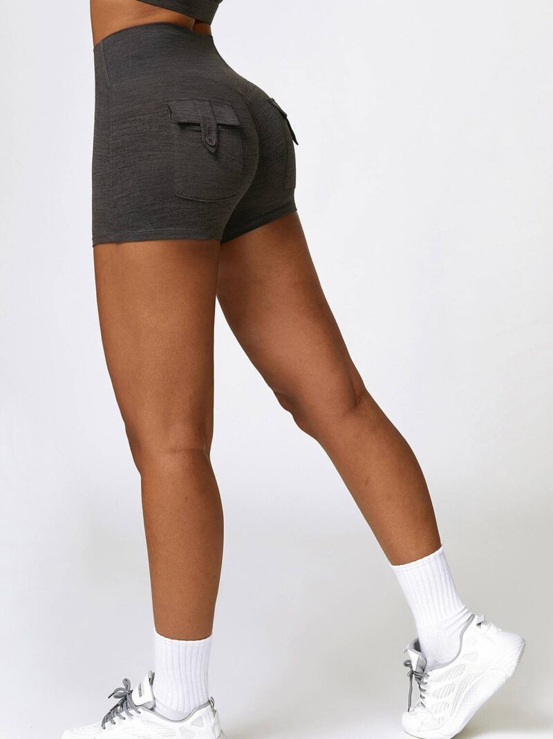 High-Waisted Booty-Lifting Yoga Shorts with Pockets - Stretchy, Comfy & Sexy!