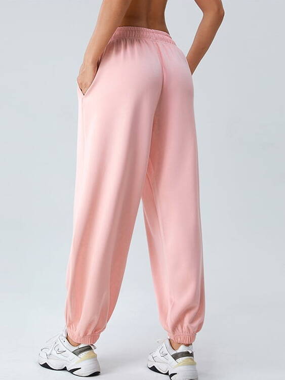 High-Waisted Loose Fit Sports Pants for Autumn/Winter